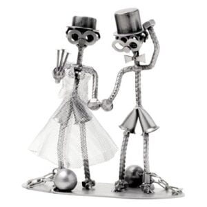 Håndlavede metalfigurer med romantisk tema