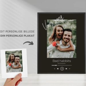 Personlig plakat med musiknummer